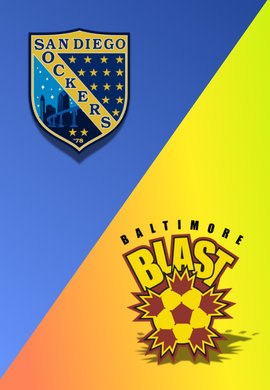 MASL - SAN DIEGO SOCKERS vs BALTIMORE BLAST - GAME# 41